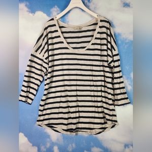 Banana Republic gray and white striped shirt XL